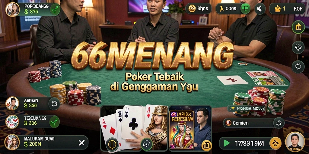 Tampilan menarik saat bermain poker di 66MENANG.