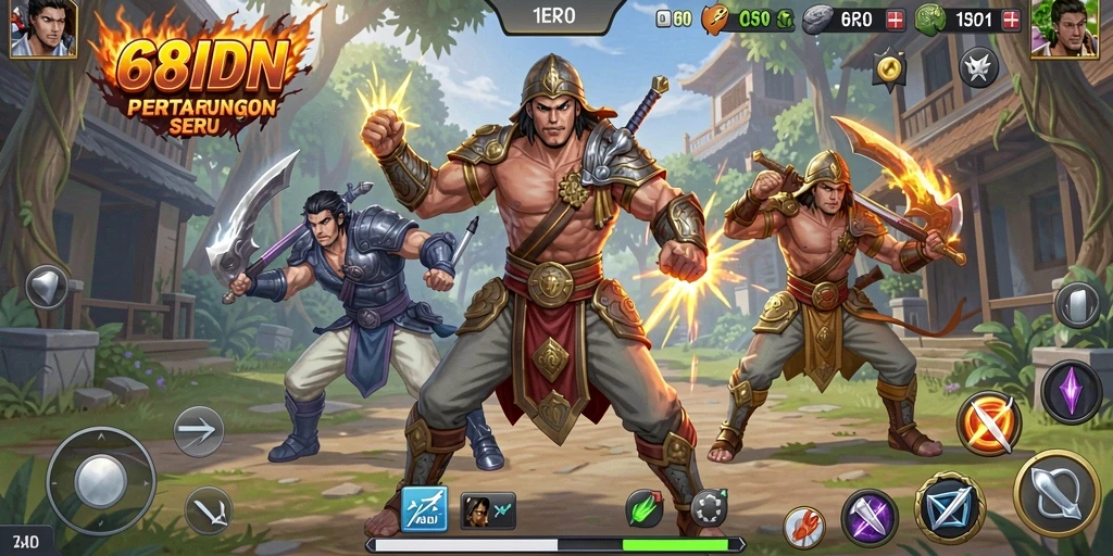 Screenshot menampilkan pertarungan seru di dalam 68IDN.