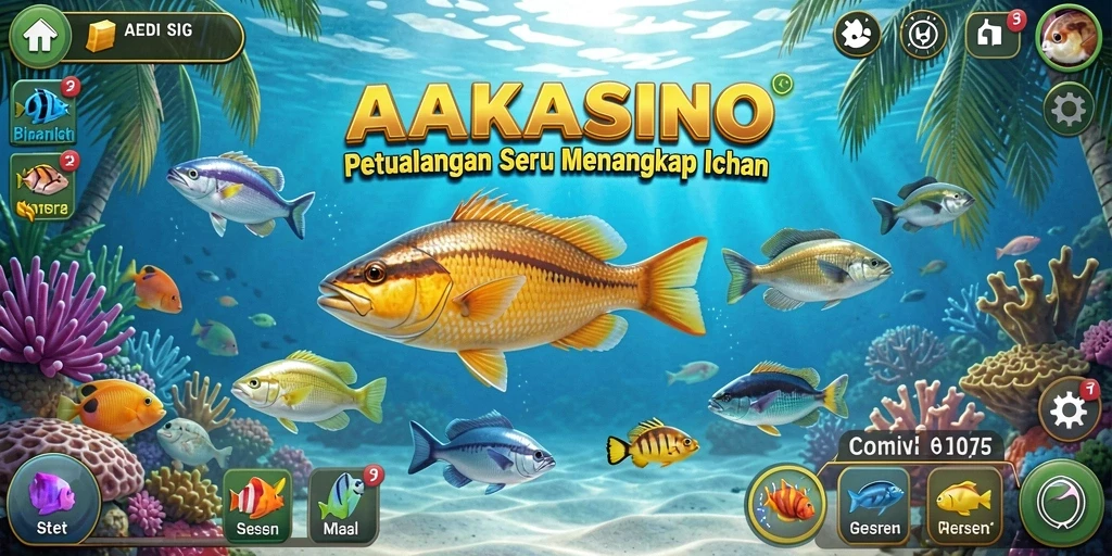Tampilan menarik dari gameplay AAKASINO yang penuh aksi memancing.