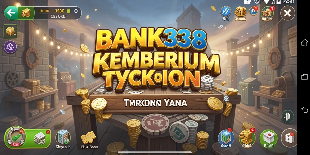 Screenshot gameplay BANK338 yang menampilkan pengelolaan bisnis Tycoon.