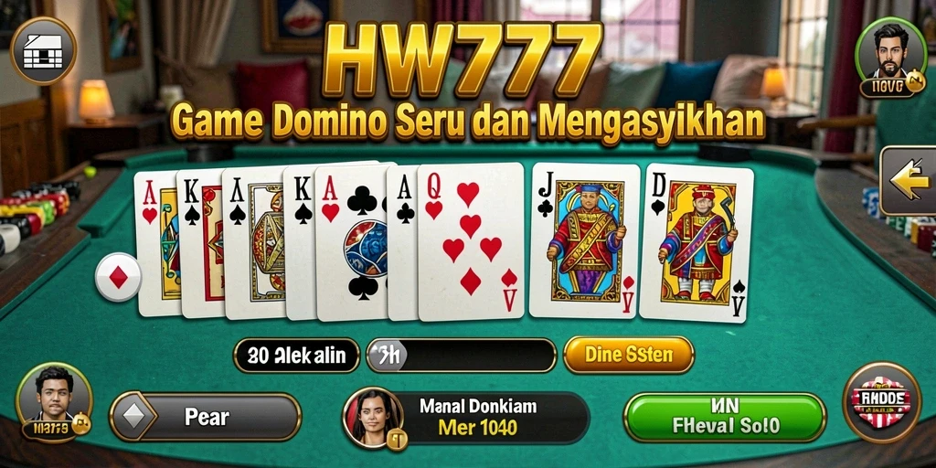 Gameplay HW777 menampilkan pertarungan seru dalam Domino.