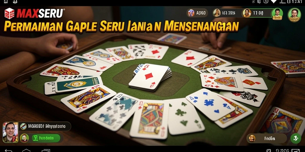 Gameplay seru dari MAXSERU dalam permainan Gaple.