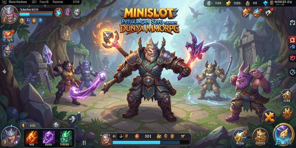 Screenshot gameplay seru dari MINISLOT dengan aksi petualangan MMORPG.