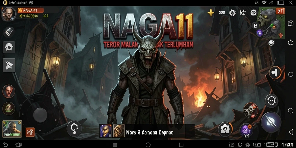 Screenshot gameplay NAGA11 menampilkan suasana horor yang mendalam dan menakutkan.