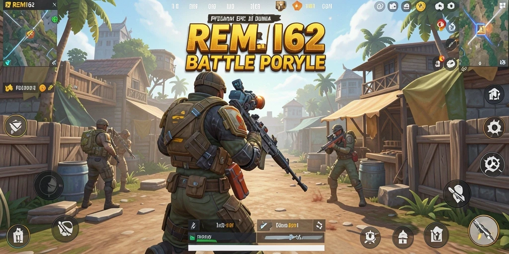 Screenshot REMI62 menunjukkan aksi seru dalam permainan Battle Royale.