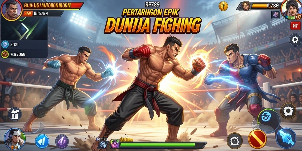 Tampilan dinamis dari gameplay Fighters di RP6789.