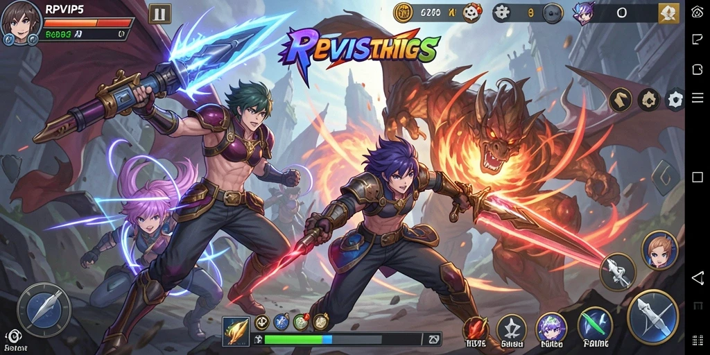 Screenshot RPVIP5 menampilkan aksi gameplay Anime yang mendebarkan.