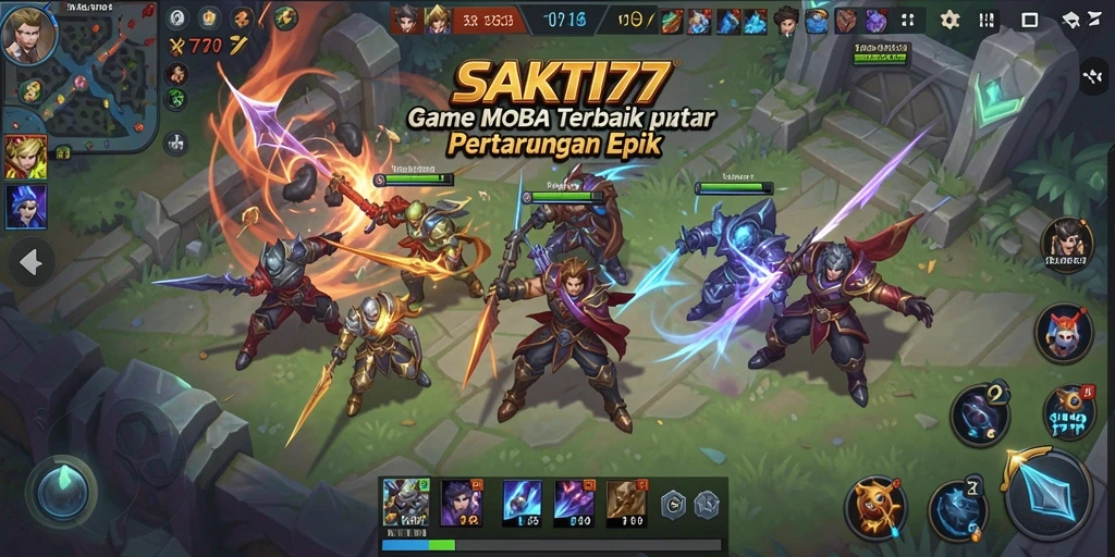 Gameplay SAKTI77 menampilkan pertarungan tim yang epik dan dinamis.