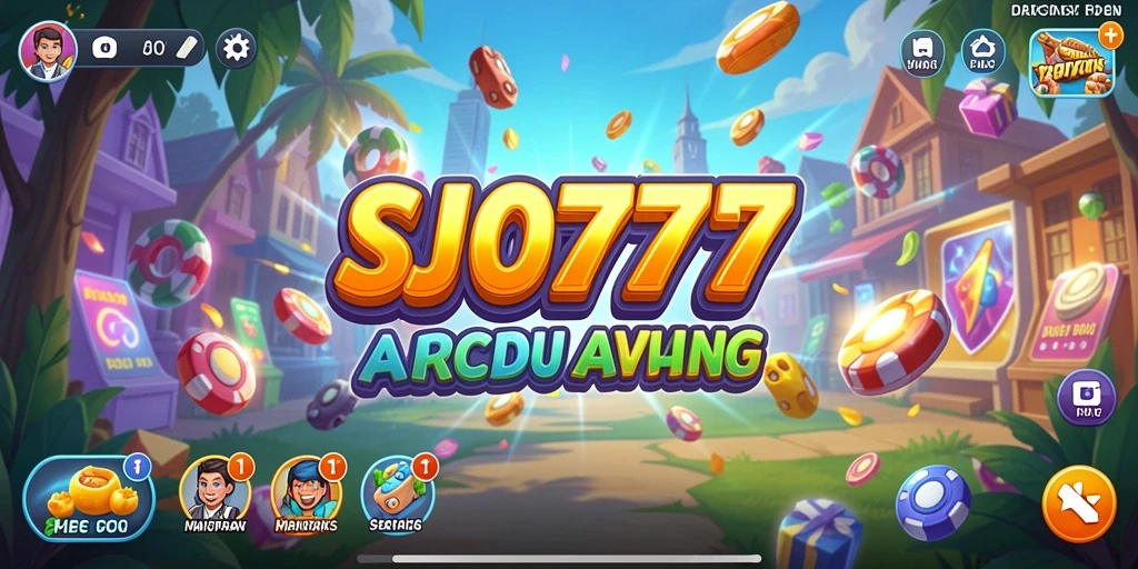 Tampilan seru gameplay SJO777 dalam suasana Arcade yang menantang.