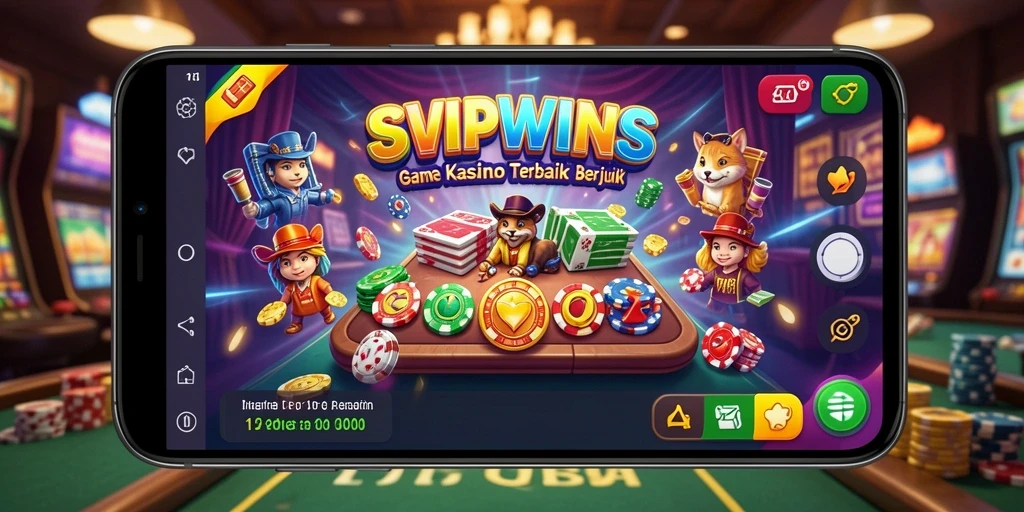 Screenshot gameplay SVIPWINS menampilkan suasana kasino yang mendebarkan.