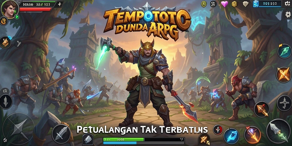 Tampilan gameplay seru TEMPOTOTO dalam petualangan ARPG.