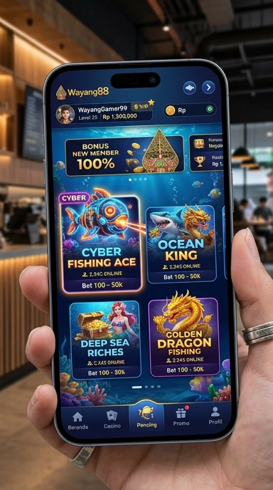 Screenshot aplikasi wayang88 menunjukkan kemudahan navigasi.